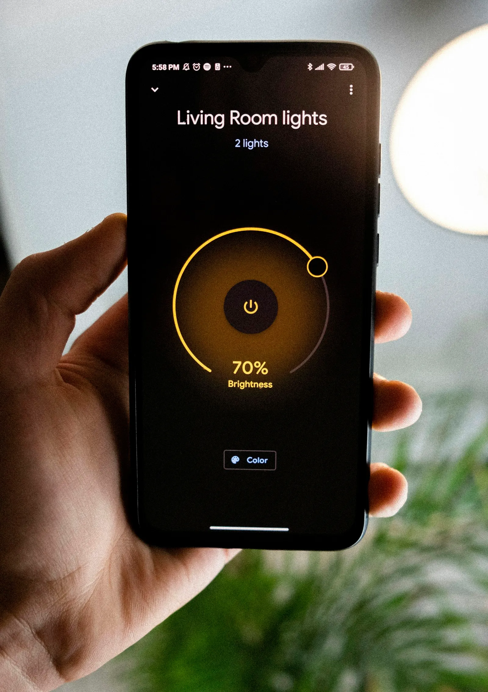 Person holding a smartphone